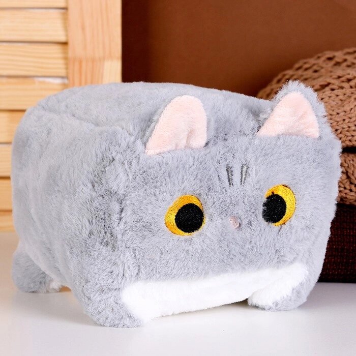 Мягкая игрушка «Котик-кубик», 18 см, цвет серый от компании Интернет - магазин Flap - фото 1