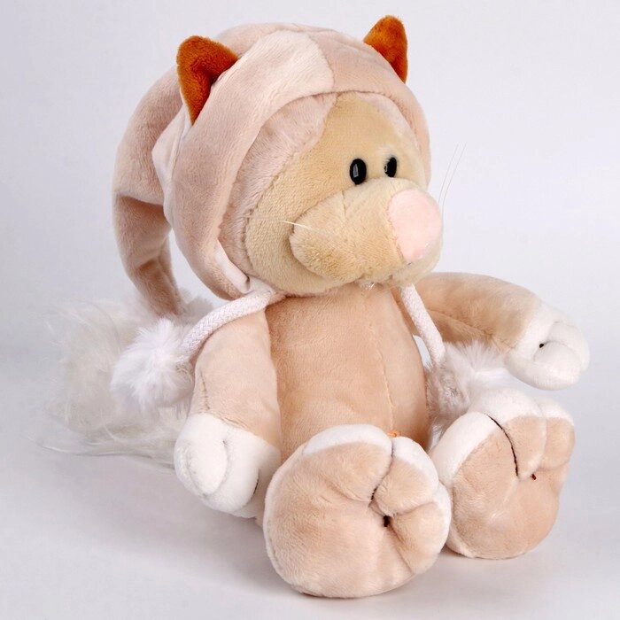 Мягкая игрушка «Котик» в костюме, 25 см, цвет персиковый от компании Интернет - магазин Flap - фото 1