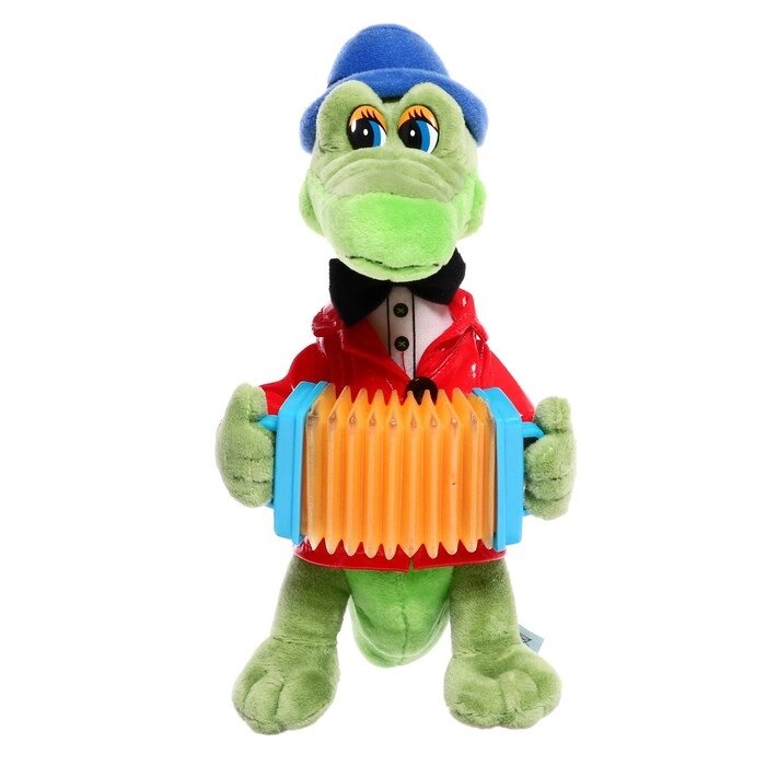 Мягкая игрушка «Крокодил Гена с аккордеоном», 21 см, звук от компании Интернет - магазин Flap - фото 1