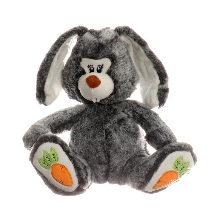 Мягкая игрушка «Кролик с морковками», цвет серый от компании Интернет - магазин Flap - фото 1