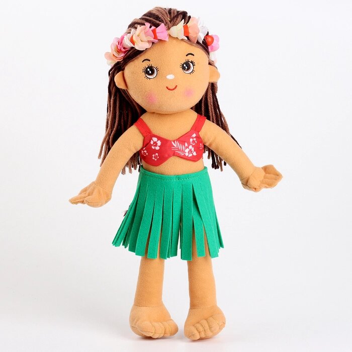 Мягкая игрушка "Кукла" в цветочном ободке, 35 см от компании Интернет - магазин Flap - фото 1