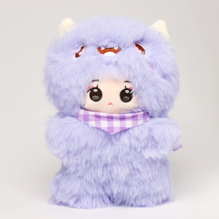 Мягкая игрушка «Кукла» в костюме монстрика, 22 см, цвет фиолетовый от компании Интернет - магазин Flap - фото 1