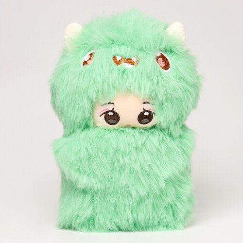 Мягкая игрушка «Кукла» в костюме монстрика, 22 см, цвет зелёный
