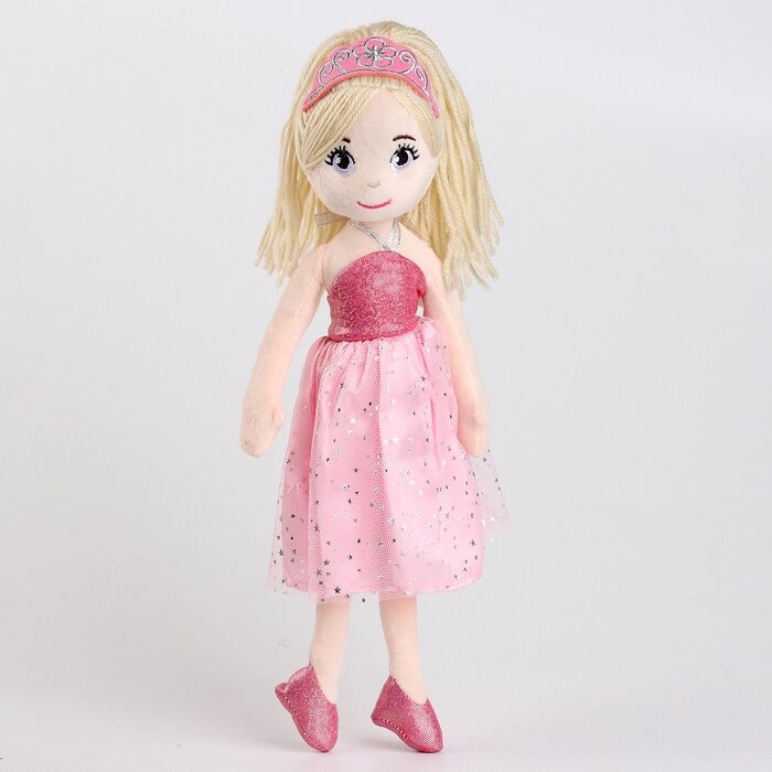 Мягкая игрушка "Кукла" в розовом платье, 35 см от компании Интернет - магазин Flap - фото 1