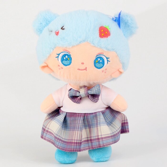 Мягкая игрушка "Куколка" с клубничкой, 25 см, цвет голубой от компании Интернет - магазин Flap - фото 1