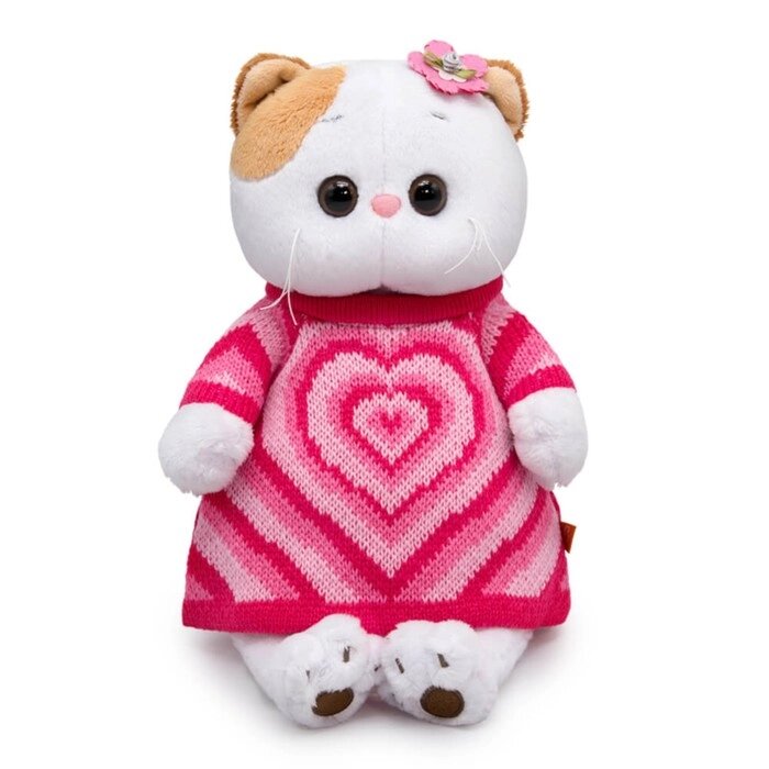 Мягкая игрушка «Ли-Ли в вязаном платье с сердцем», 24 см от компании Интернет - магазин Flap - фото 1