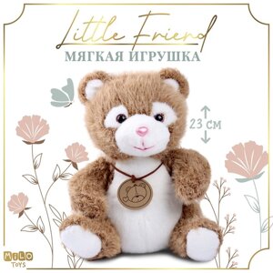 Мягкая игрушка "Little Friend", медведь, цвет коричневый