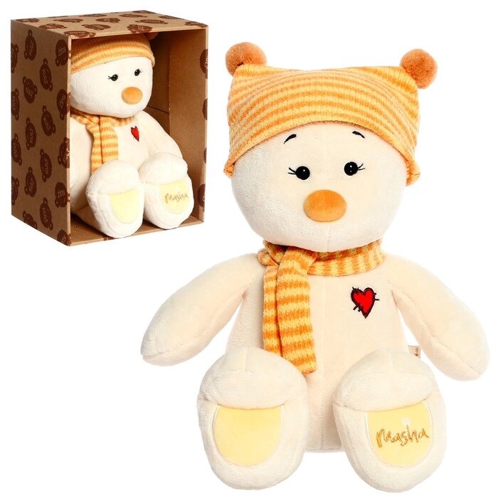 Мягкая игрушка «Медведь Masha» в шапке, 30 см от компании Интернет - магазин Flap - фото 1