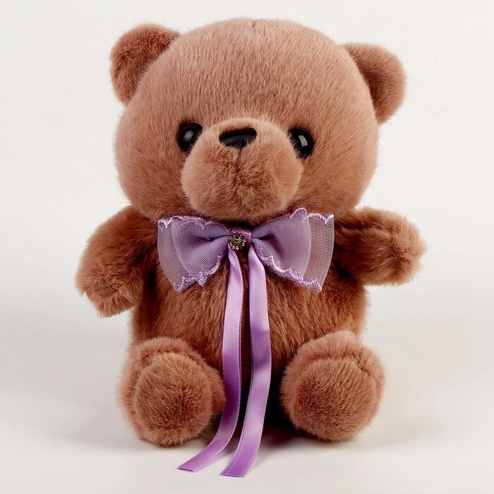 Мягкая игрушка «Медведь» с бантиком, 22 см, цвет бежевый от компании Интернет - магазин Flap - фото 1