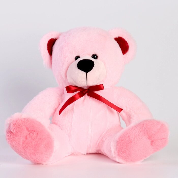 Мягкая игрушка "Медведь" с бантом, 40 см, цвет светло-розовый от компании Интернет - магазин Flap - фото 1