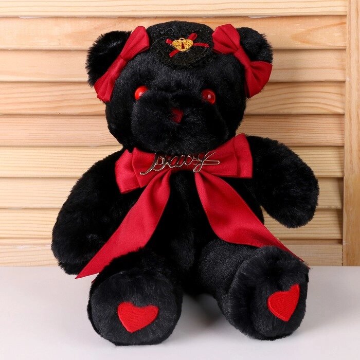Мягкая игрушка «Медведь» с красным бантиком, 31 см от компании Интернет - магазин Flap - фото 1