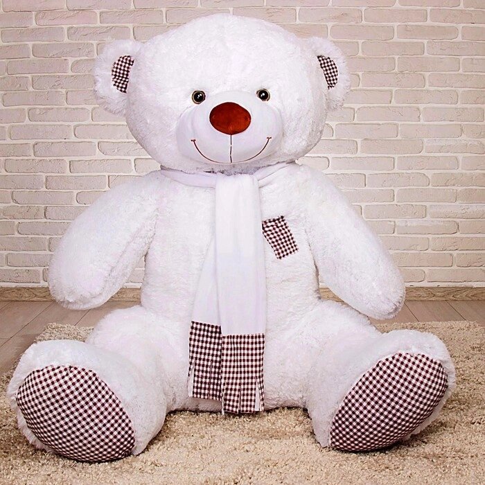 Мягкая игрушка «Медведь Тоффи», 150 см, цвет белый от компании Интернет - магазин Flap - фото 1