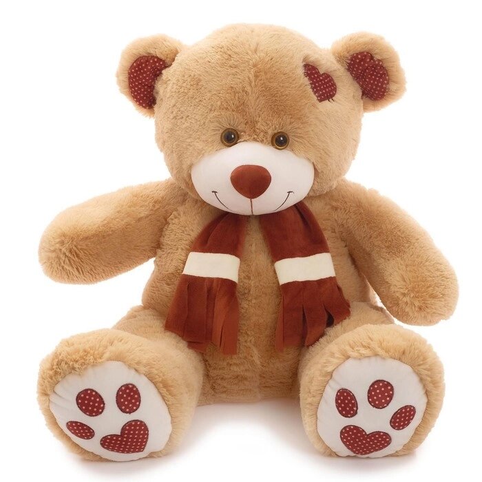 Мягкая игрушка «Медведь Тони с шарфом» кофейный, 90 см от компании Интернет - магазин Flap - фото 1