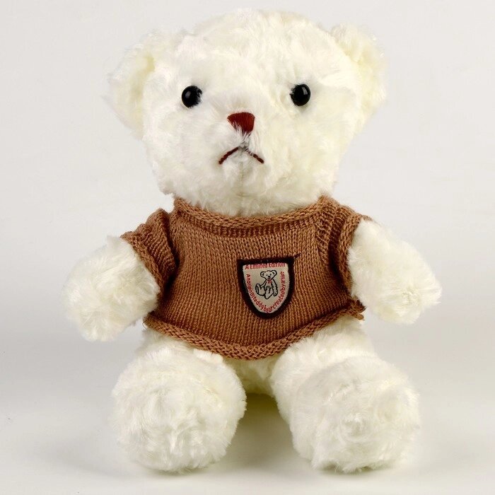 Мягкая игрушка «Медведь» в кофте, 29 см, цвет белый от компании Интернет - магазин Flap - фото 1