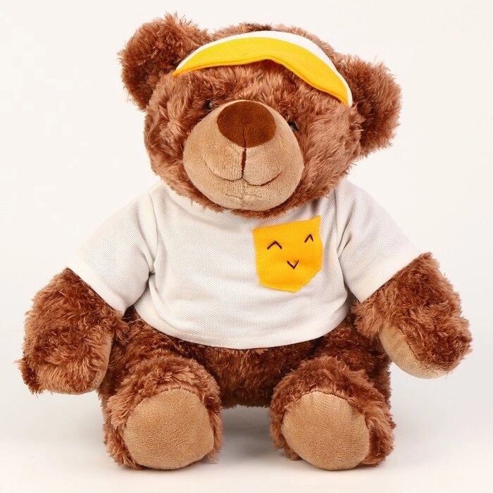 Мягкая игрушка "Медведь" в желтом ободке, 25 см от компании Интернет - магазин Flap - фото 1
