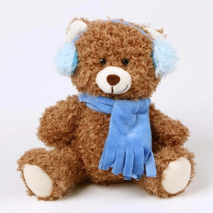 Мягкая игрушка «Медведь», зимний, 16 см, цвет коричневый от компании Интернет - магазин Flap - фото 1