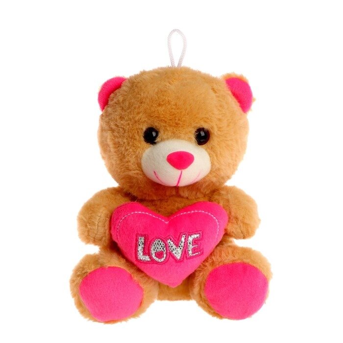 Мягкая игрушка «Мишутка с сердцем», цвет розовый от компании Интернет - магазин Flap - фото 1
