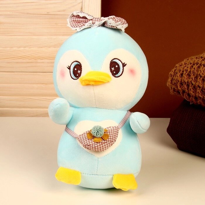 Мягкая игрушка «Пингвин», размер 22 см, цвет голубой от компании Интернет - магазин Flap - фото 1