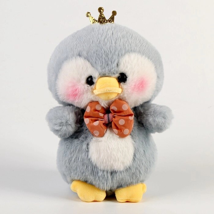 Мягкая игрушка «Пингвин» с бантиком, 21 см, цвет серый от компании Интернет - магазин Flap - фото 1