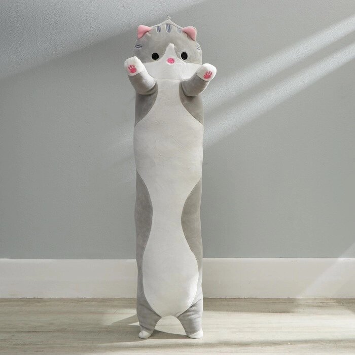 Мягкая игрушка-подушка «Кот», 110 см, цвет серый от компании Интернет - магазин Flap - фото 1