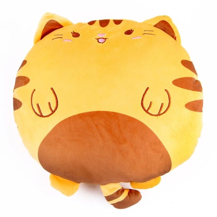 Мягкая игрушка-подушка «Кот», 43 см, цвет оранжевый от компании Интернет - магазин Flap - фото 1