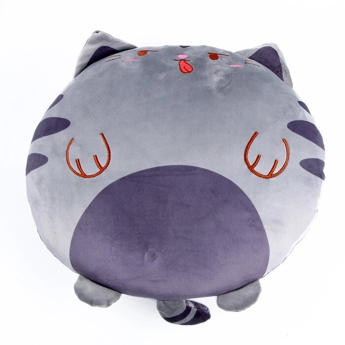 Мягкая игрушка-подушка «Кот», 43 см, цвет серый от компании Интернет - магазин Flap - фото 1