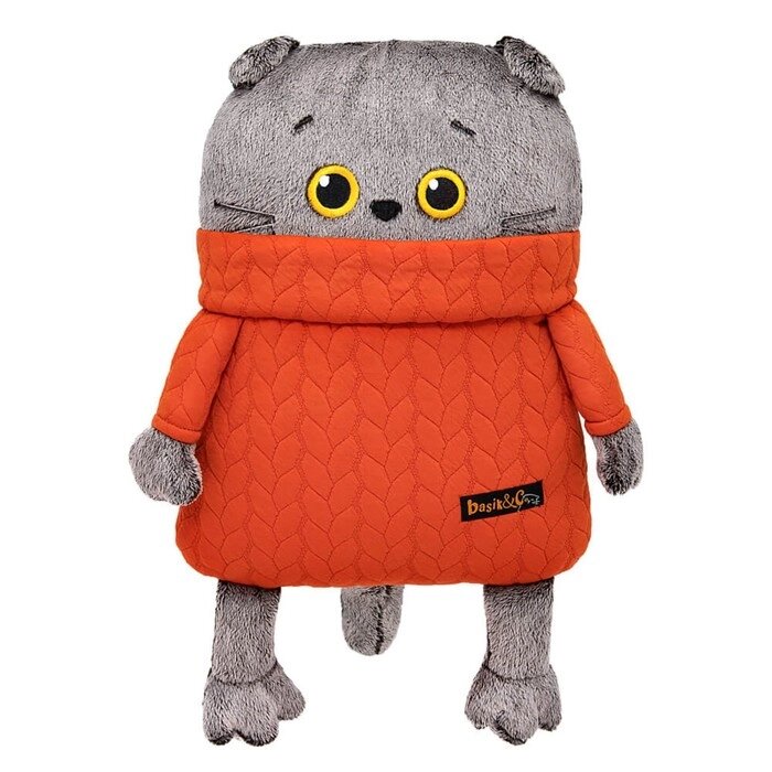 Мягкая игрушка-подушка «Кот в свитере с косами», 32 см от компании Интернет - магазин Flap - фото 1