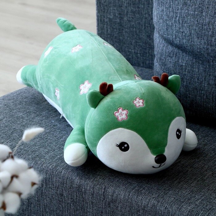 Мягкая игрушка-подушка «Оленёнок», 60 см, цвет зелёный от компании Интернет - магазин Flap - фото 1