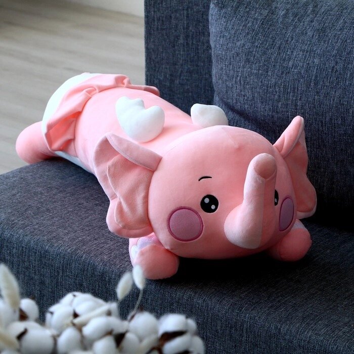Мягкая игрушка-подушка «Слоник», 80 см, цвет розовый от компании Интернет - магазин Flap - фото 1