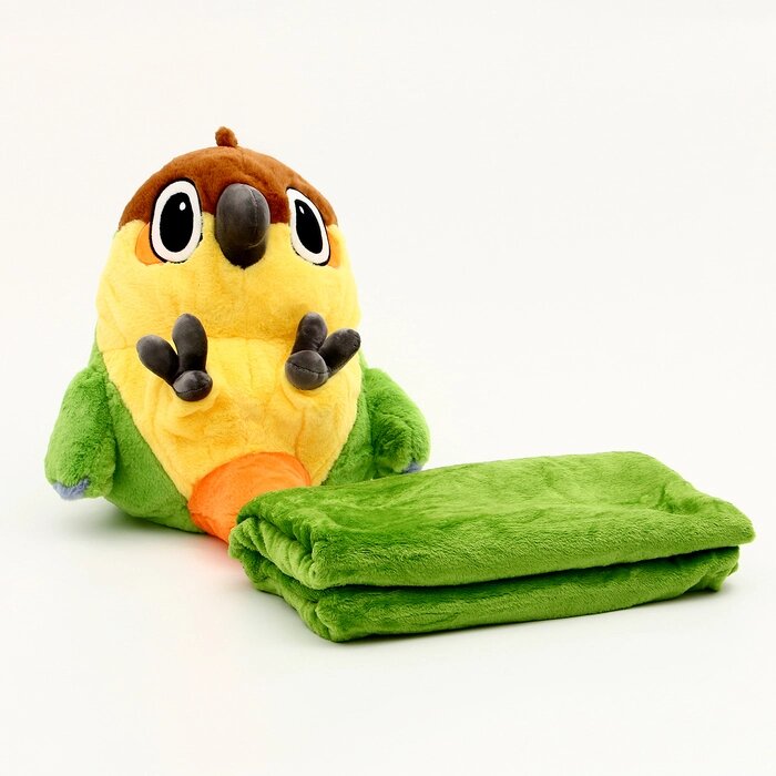Мягкая игрушка «Попугай» с пледом, 40 см от компании Интернет - магазин Flap - фото 1