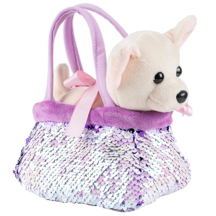 Мягкая игрушка «Собачка» в сумочке-переноске, 18 см от компании Интернет - магазин Flap - фото 1