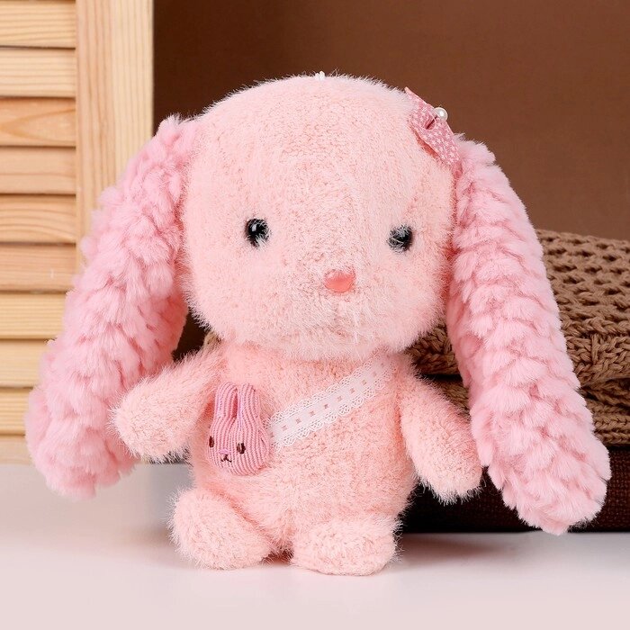 Мягкая игрушка «Зайка», 26 см, цвет розовый от компании Интернет - магазин Flap - фото 1