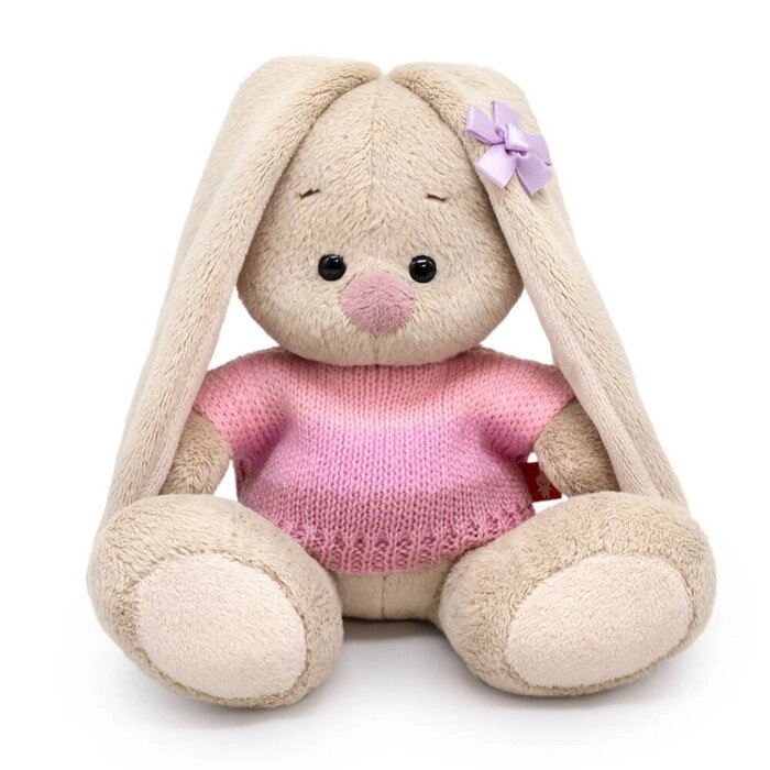Мягкая игрушка «Зайка Ми», в нежно-розовом свитере, 15 см от компании Интернет - магазин Flap - фото 1