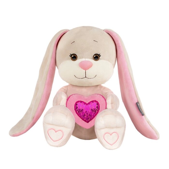 Мягкая игрушка «Зайка с розовым сердцем», 25 см от компании Интернет - магазин Flap - фото 1