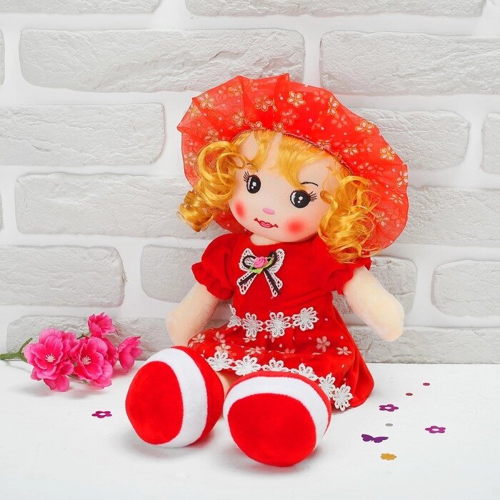 Мягкая кукла «Девчушка», юбочка в цветочек, 45 см, цвета МИКС от компании Интернет - магазин Flap - фото 1