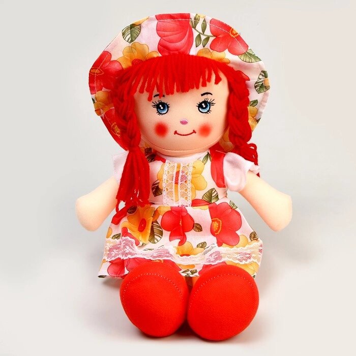 Мягкая кукла «Девочка», платье в цветочек, цвета МИКС от компании Интернет - магазин Flap - фото 1