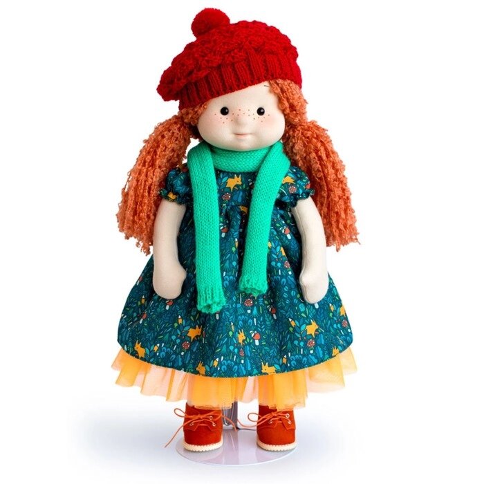 Мягкая кукла «Ива в шапочке и шарфе», 38 см от компании Интернет - магазин Flap - фото 1