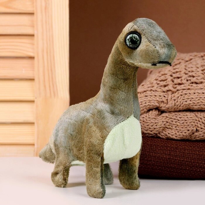 Мягкая музыкальная игрушка «Динозаврик», 20 см, цвет тёмно-зелёный от компании Интернет - магазин Flap - фото 1