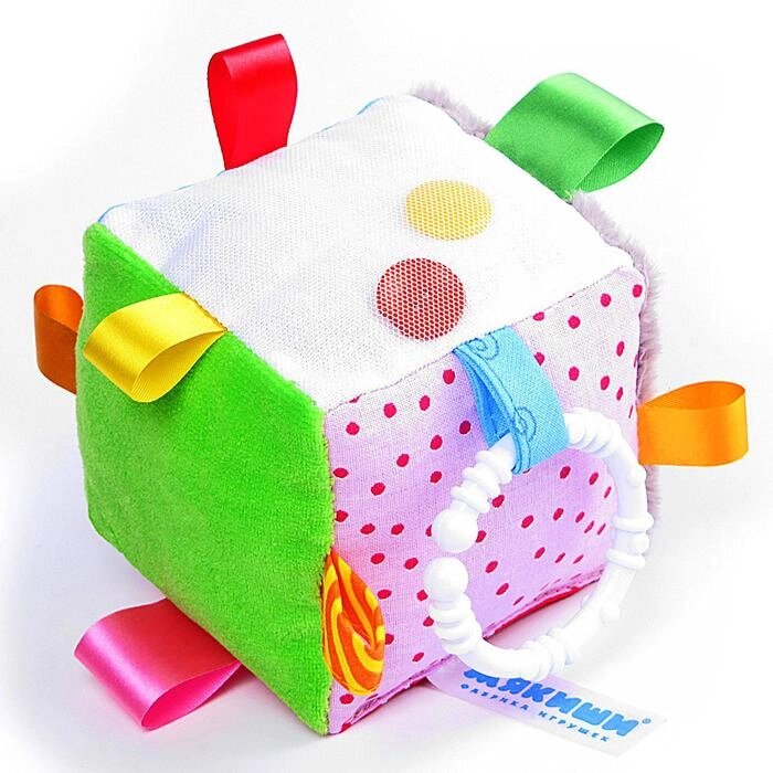Мягкий Кубик развивающий с петельками от компании Интернет - магазин Flap - фото 1