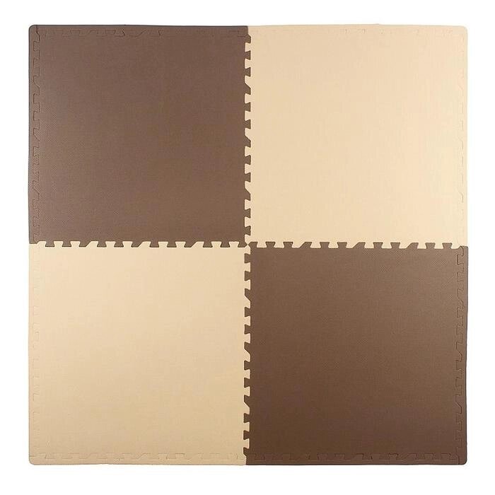 Мягкий пол универсальный 60  60, цвет бежево-коричневый от компании Интернет - магазин Flap - фото 1