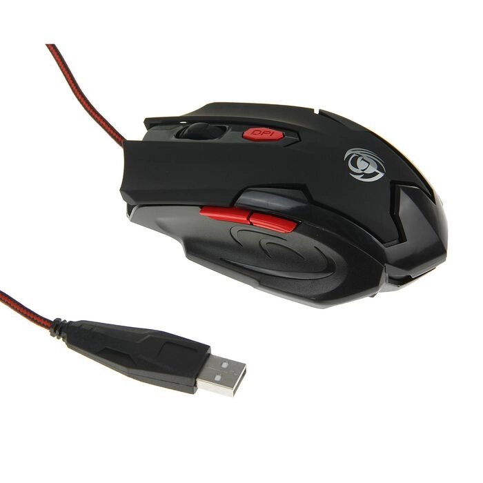 Мышь Dialog MGK-10U Gan-Kata, игровая, проводная, оптическая, 2400 dpi, USB, чёрная от компании Интернет - магазин Flap - фото 1