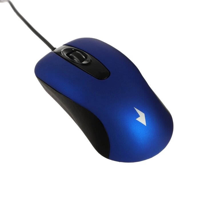 Мышь Gembird MOP-400, проводная, оптическая, бесшумная, 1000 dpi, USB, чёрно-синяя от компании Интернет - магазин Flap - фото 1