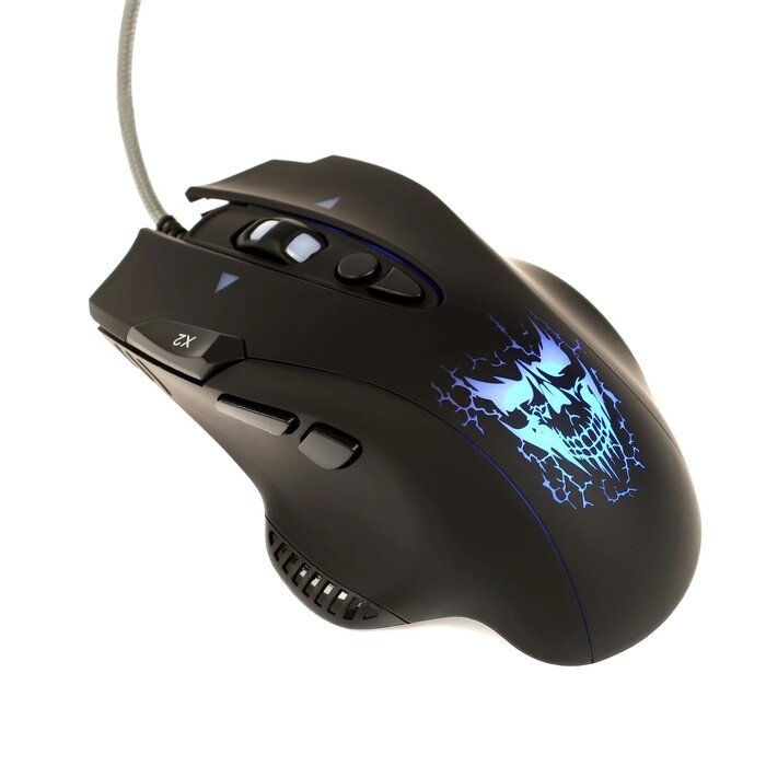 Мышь Qumo Devastator M12, игровая, проводная, 8 кнопок, подсветка, 3200 dpi, USB, чёрная от компании Интернет - магазин Flap - фото 1
