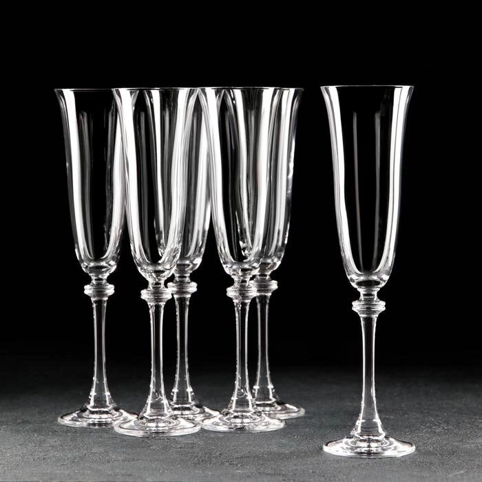 Набор бокалов для шампанского Asio, 190 мл, 6 шт от компании Интернет - магазин Flap - фото 1