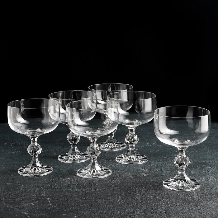 Набор бокалов для шампанского Bohemia Crystal «Клаудия», 200 мл, 6 шт от компании Интернет - магазин Flap - фото 1