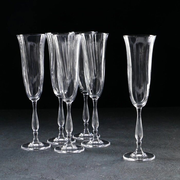 Набор бокалов для шампанского Fregata optic, 190 мл, 6 шт от компании Интернет - магазин Flap - фото 1