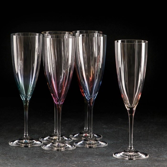 Набор бокалов для шампанского «Кейт», 220 мл, 6 шт. от компании Интернет - магазин Flap - фото 1