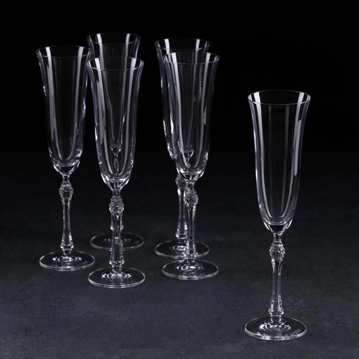 Набор бокалов для шампанского Parus, 190 мл, 6 шт от компании Интернет - магазин Flap - фото 1