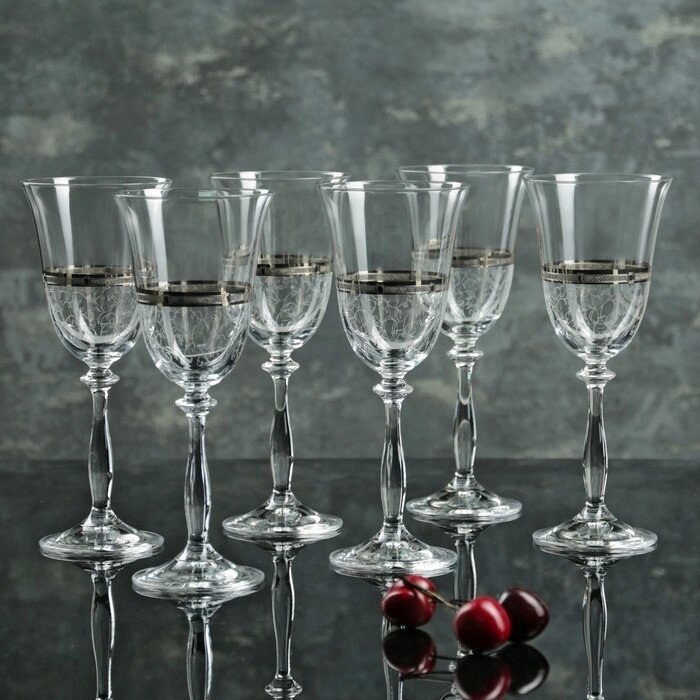 Набор бокалов для вина «Анжела», 250 мл, 6 шт от компании Интернет - магазин Flap - фото 1