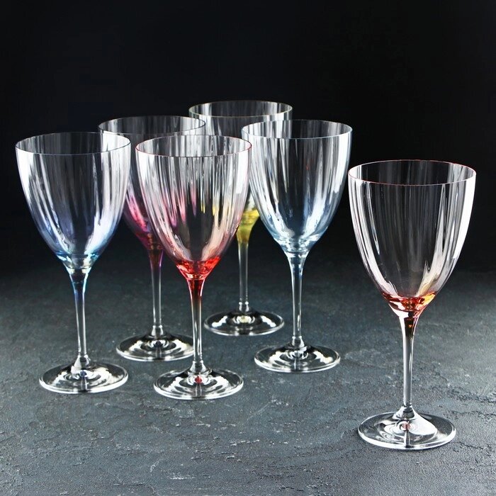 Набор бокалов для вина Bohemia Crystal «Кейт», 400 мл, 6 шт от компании Интернет - магазин Flap - фото 1